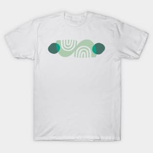 blue green grey abstract design T-Shirt